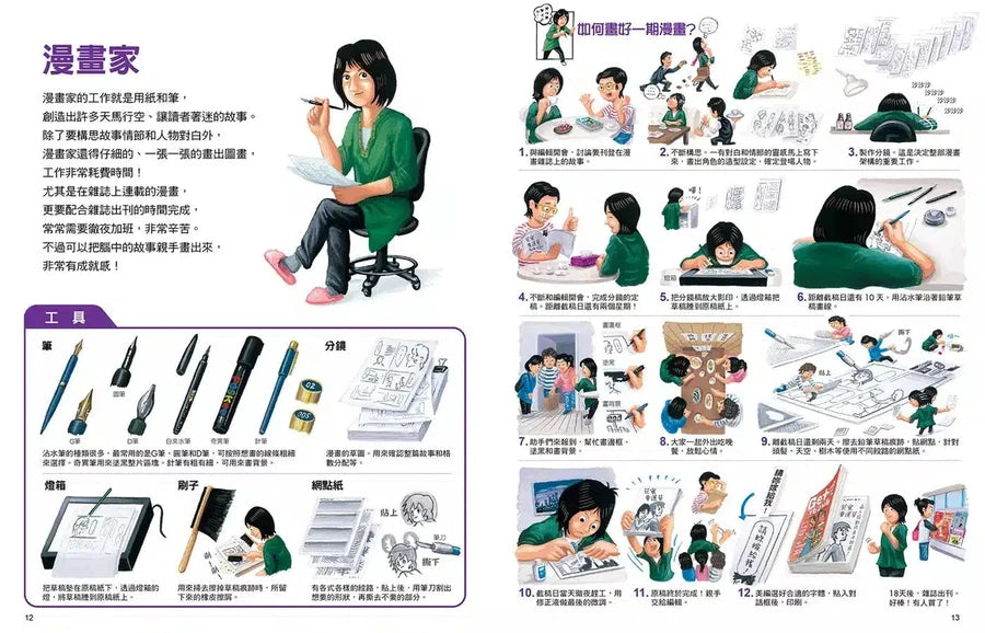 工作達人 1-4: 揭開最棒的36個夢幻職業,從體驗工作到實現夢想! (4冊合售) (鈴木典丈)-非故事: 參考百科 Reference & Encyclopedia-買書書 BuyBookBook