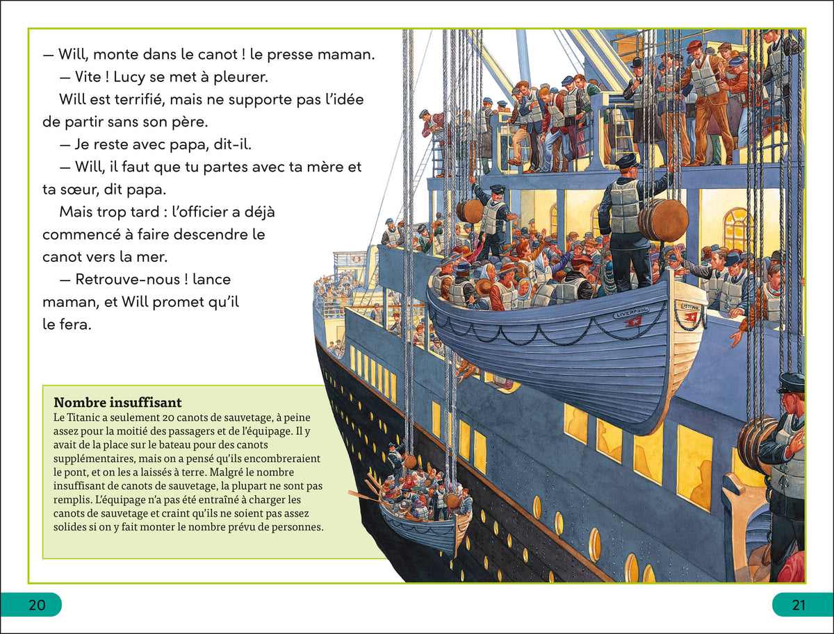 DK Super Readers Level 3 French Translation Titanic - Le Titanic interior 5 (ISBN 9780593968239)