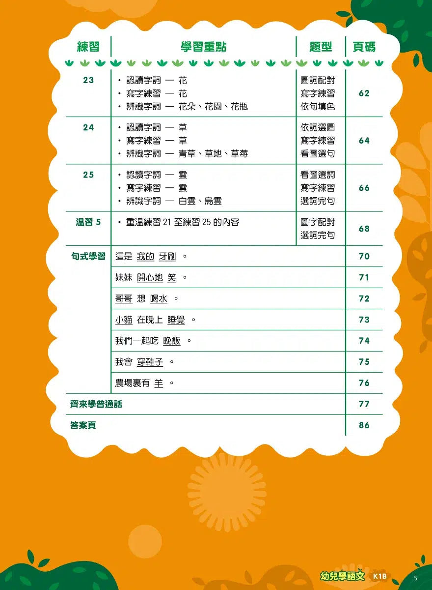 Teacher’s Choice 師之選幼稚園系列 - 幼兒學語文:識字、寫字、詞語學習及寫作訓練 (粵普QR code)-補充練習: 中國語文 Chinese-買書書 BuyBookBook