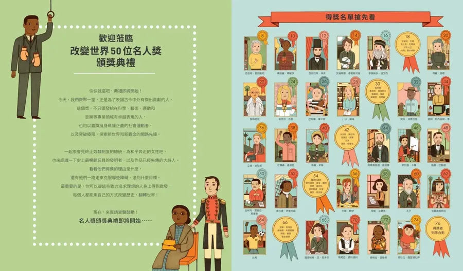 史上最勵志!改變世界的50位名人獎【夢想起飛版】(社會科必讀書單,好書大家讀&中小學生讀物選介)-Children’s / Teenage general interest: Biography and autobiography-買書書 BuyBookBook