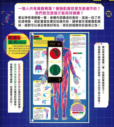 人體大透視:濾鏡百科遊戲書(內附神奇雙色透視濾鏡,可顯現出不同圖案!)-Children’s / Teenage general interest: Science and technology-買書書 BuyBookBook