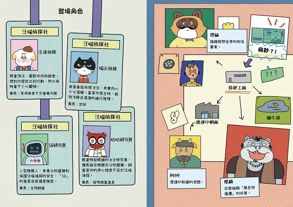 汪喵偵探第2部:(2)掃蕩偽鈔大作戰-Children’s / Teenage fiction: Crime and mystery fiction-買書書 BuyBookBook