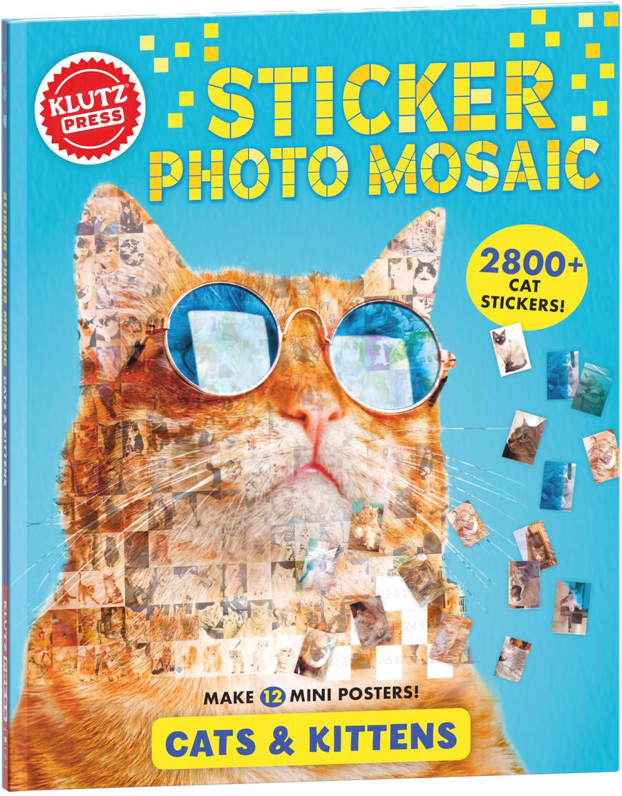 Sticker Photo Mosaics: Cats & Kittens (Klutz)-Children’s interactive and activity books and kits-買書書 BuyBookBook