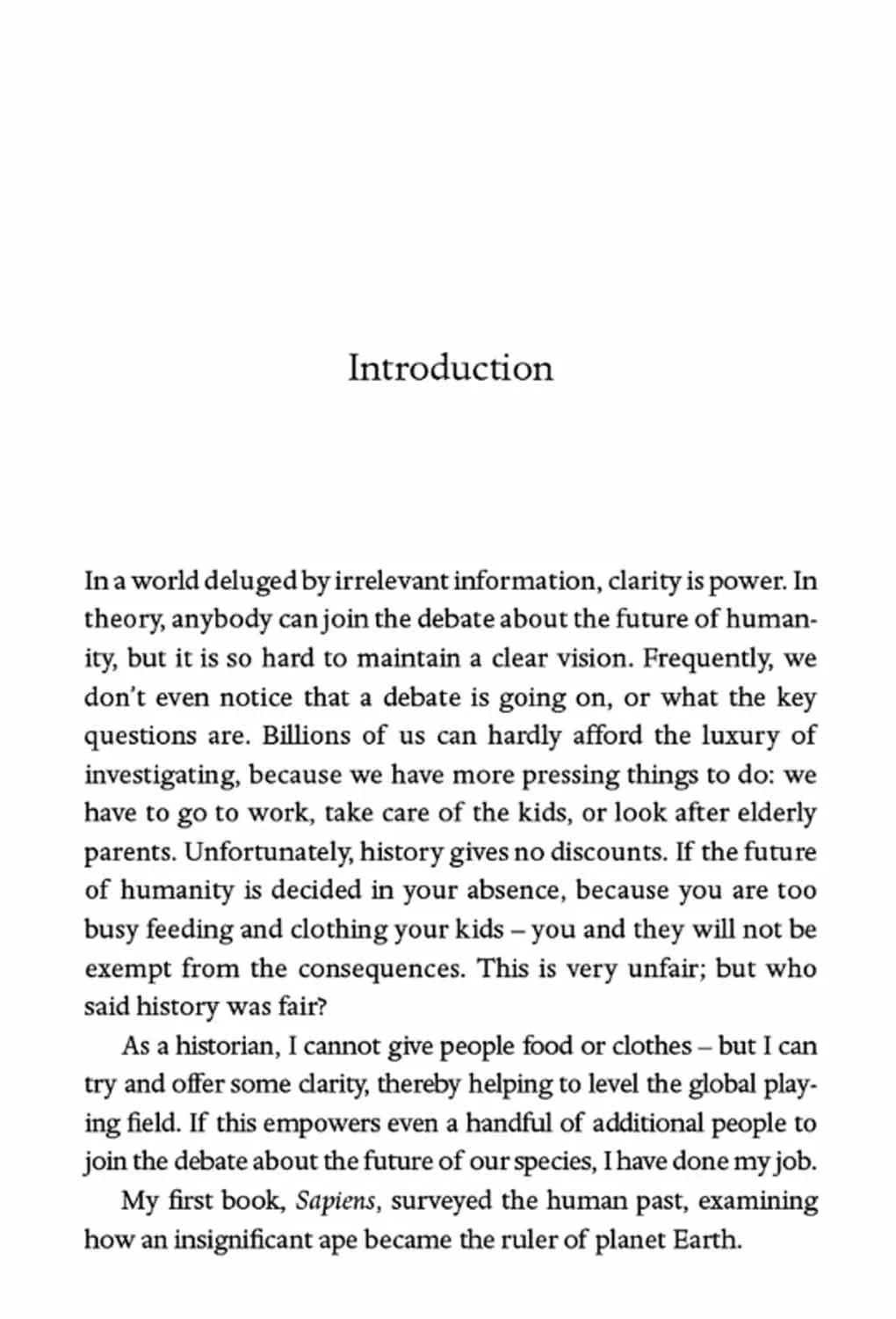 21 Lessons for the 21st Century