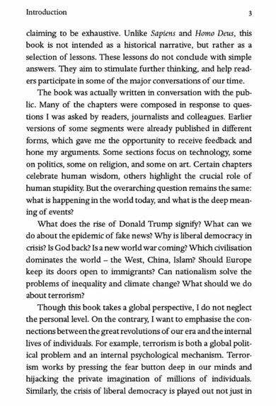 21 Lessons for the 21st Century