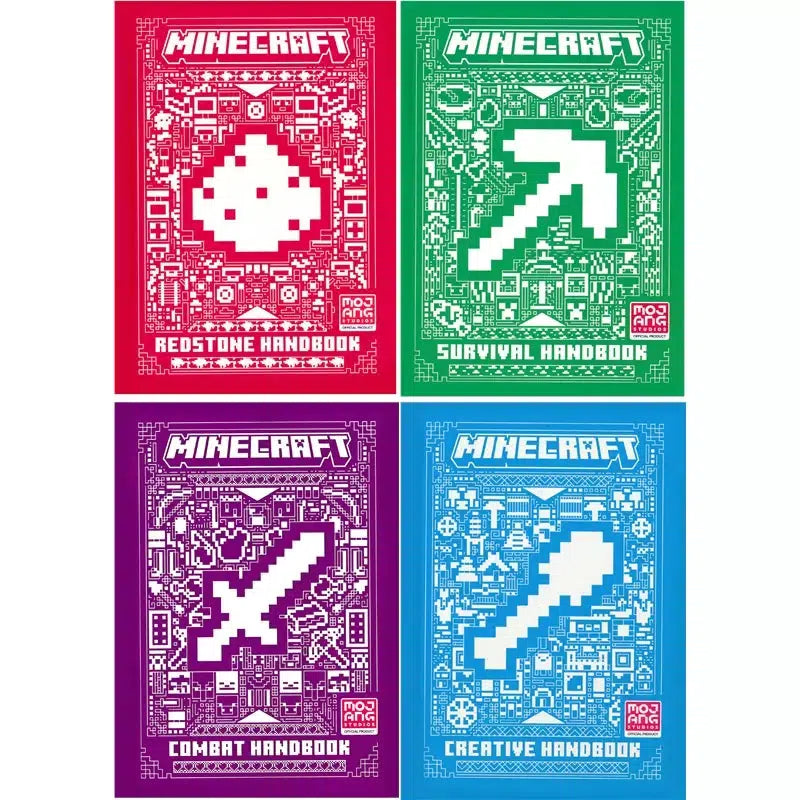 All New Official Minecraft Combat Handbook 4 Books Collection Set (Mojang AB)-Hobbies/ quizzes/ games-買書書 BuyBookBook