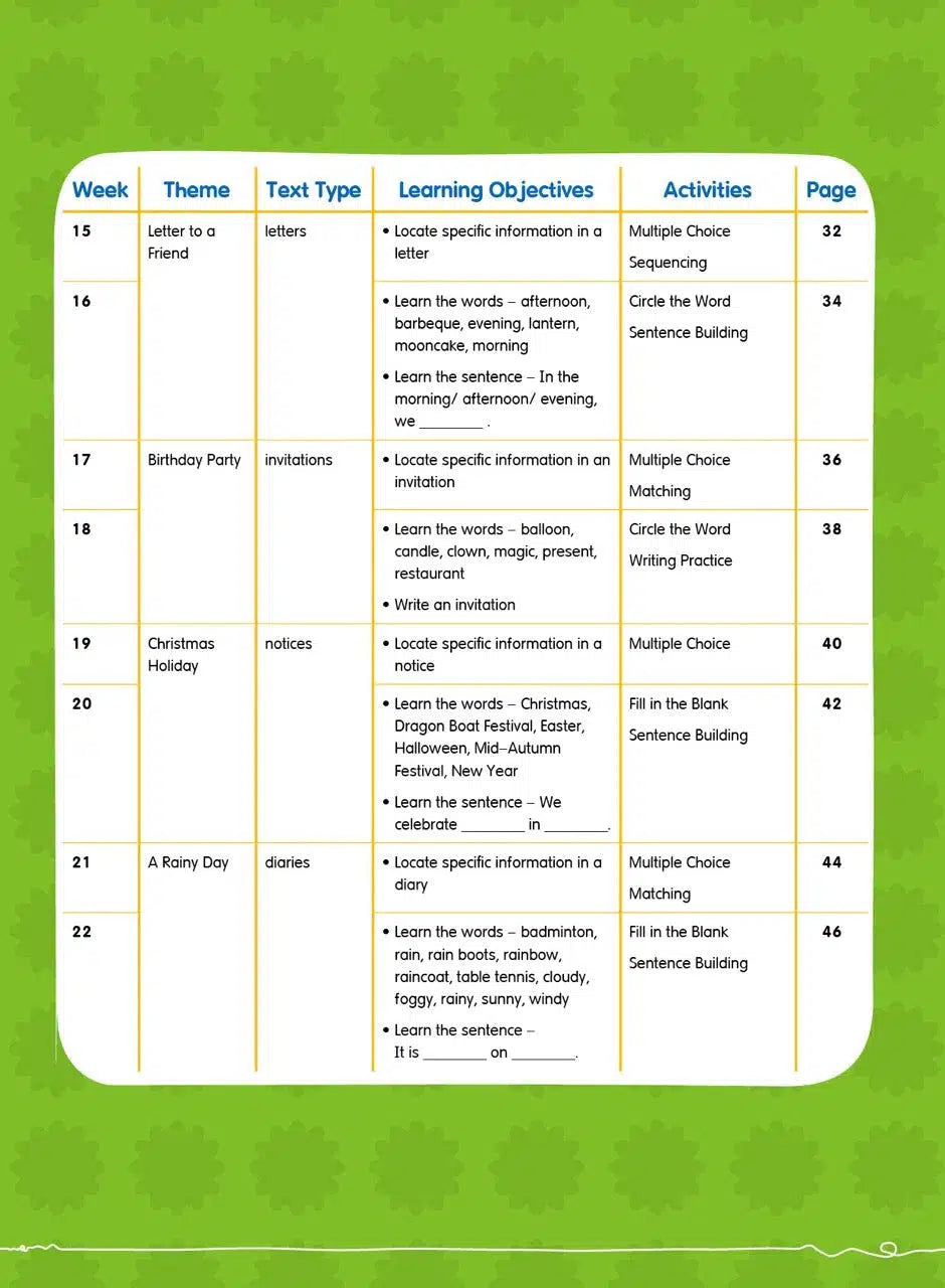 26週學前教育系列 - 幼兒英語 - 閱讀理解及寫作 (英式英語QR Code)-補充練習: 英文科 English-買書書 BuyBookBook