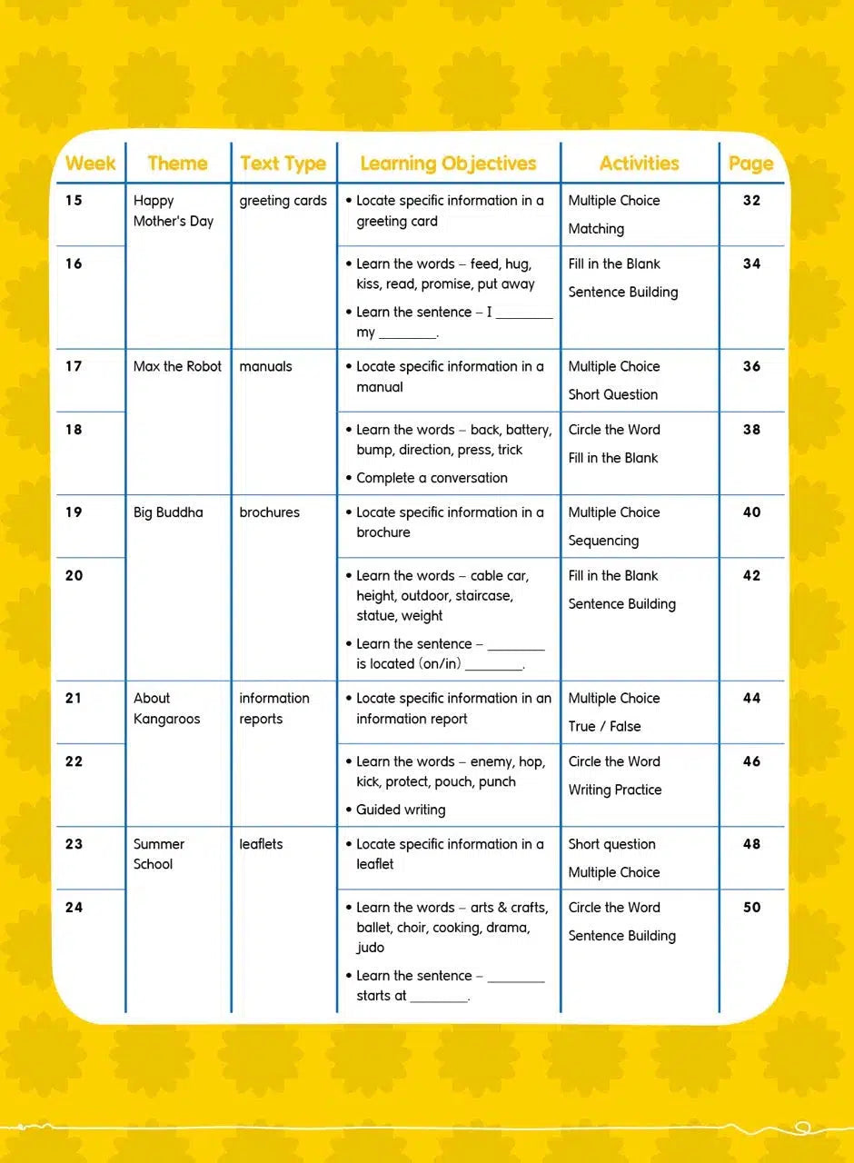 26週學前教育系列 - 幼兒英語 - 閱讀理解及寫作 (英式英語QR Code)-補充練習: 英文科 English-買書書 BuyBookBook