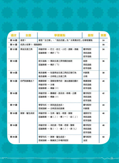 幼兒語文 - 綜合能力基礎訓練 - 26週學前教育系列-補充練習: 中國語文 Chinese-買書書 BuyBookBook