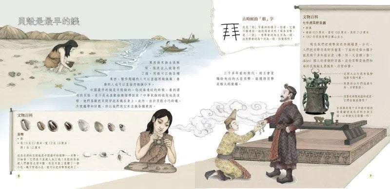 中國國家博物館兒童歷史百科繪本 - 商業,從貝殼到絲綢-非故事: 歷史戰爭 History & War-買書書 BuyBookBook