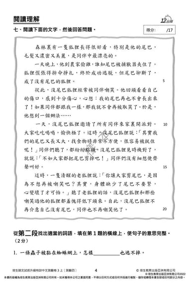 培生朗文試前升級特訓中文測驗卷 (附送診斷評估服務,針對弱項重點特訓)-補充練習: 中國語文 Chinese-買書書 BuyBookBook