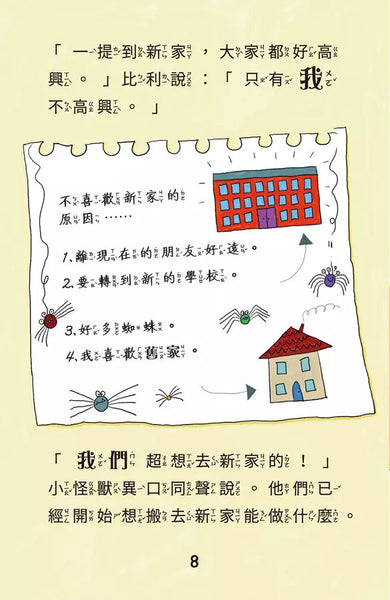 比利家的小怪獸們:怪獸搬新家 (Zanna Davidson) | 中文版 Billy and the Mini Monsters-故事: 橋樑章節 Early Readers-買書書 BuyBookBook