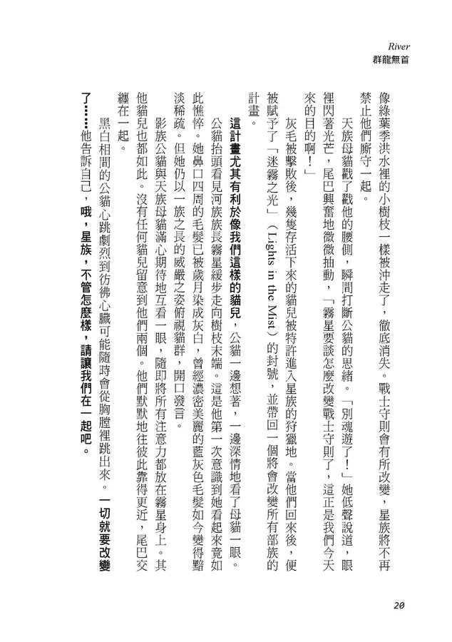 貓戰士八部曲無星氏族之一:群龍無首