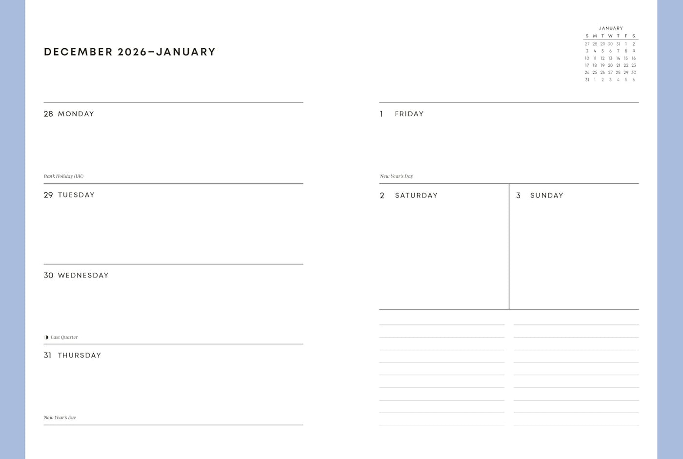 Studio Ghibli My Neighbor Totoro 2027 12-Month Weekly Planner
