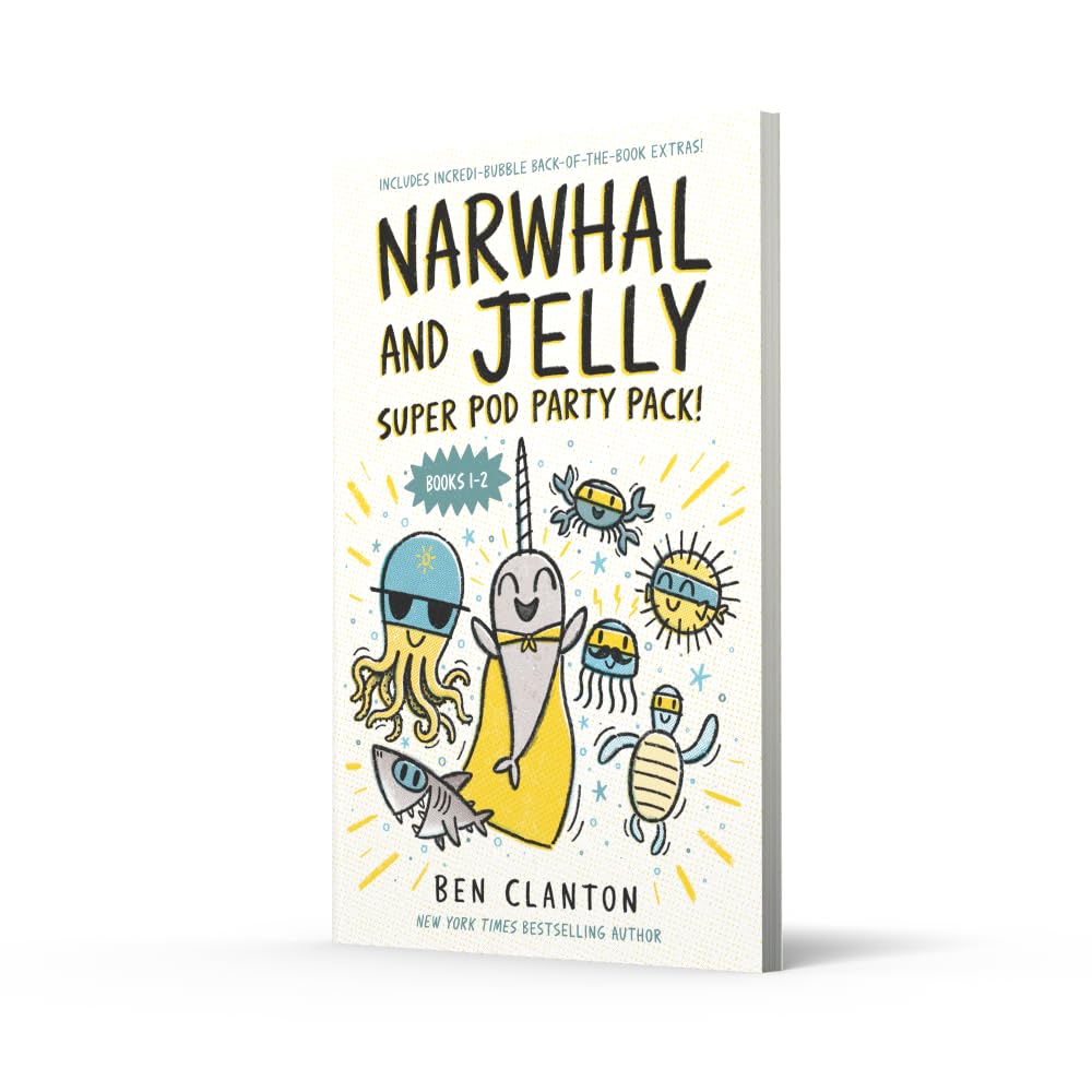 Narwhal and Jelly: Super Pod Party Pack! (Ben Clanton)-Children’s / Teenage fiction: Humorous stories-買書書 BuyBookBook