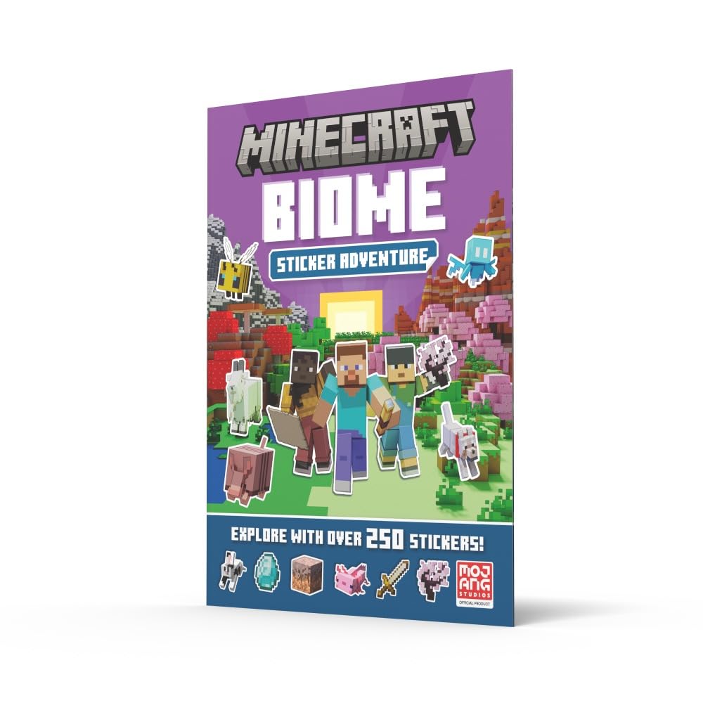Minecraft Biome Adventure Sticker Book (Mojang AB)-Children’s interactive and activity books and kits-買書書 BuyBookBook