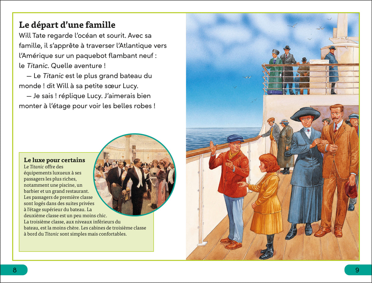 DK Super Readers Level 3 French Translation Titanic - Le Titanic interior 2 (ISBN 9780593968239)