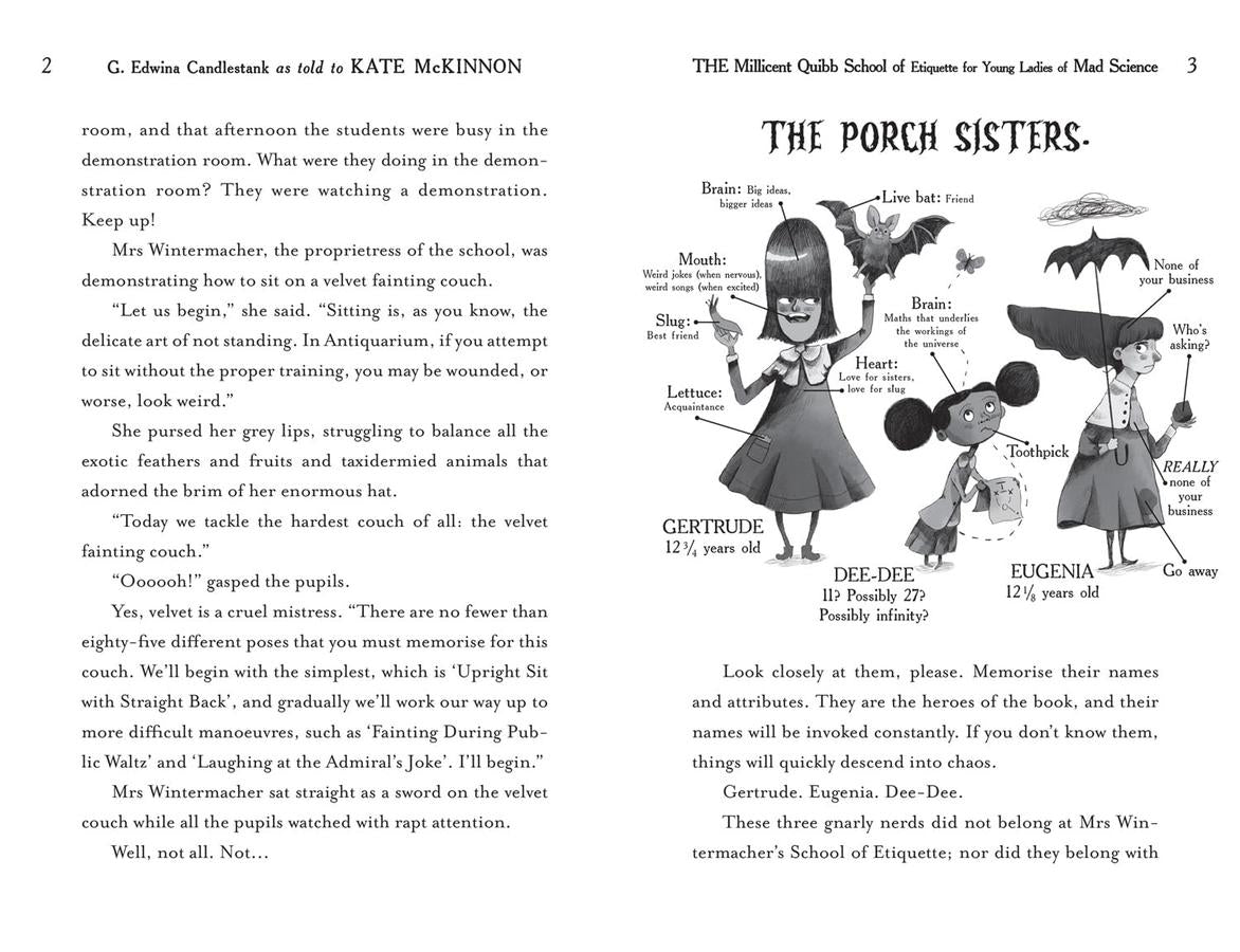 The Millicent Quibb School of Etiquette for Young Ladies of Mad Science (Kate McKinnon)