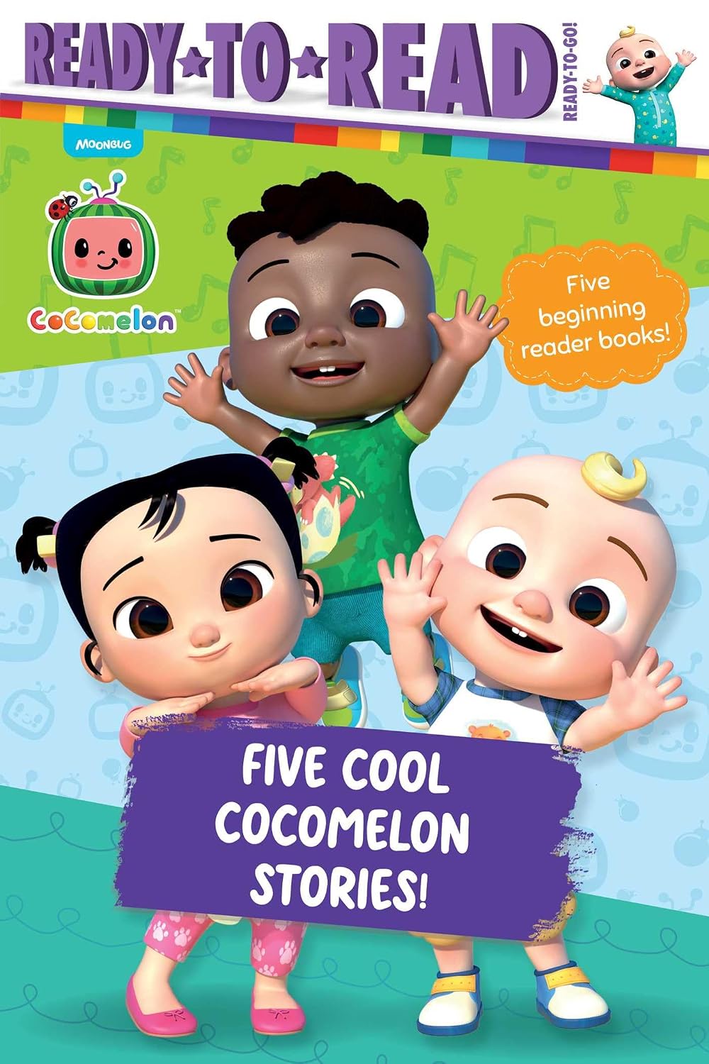 Five Cool CoComelon Stories!: I Like School!; This Is the Way We Play; The Balloon Boat Race!; Hide-and-Seek Fun!; Cece Has a Little Cat