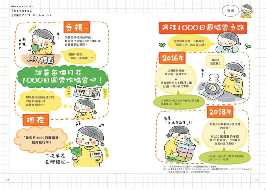 獨居女子的生活小犒賞:每月1000日圓的幸福提案(隨書附贈生活期許小卡)-Graphic novels/ Comic books/ Manga/ Cartoons-買書書 BuyBookBook