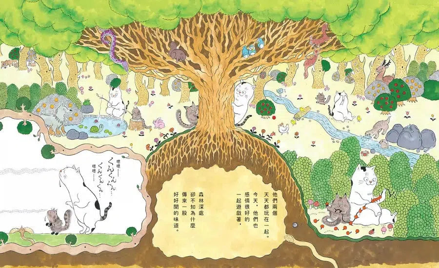 大大貓和小小貓〔台灣限定珍藏版|附獨家授權限量周邊.大小貓貓追飯糰吊飾鑰匙圈〕-故事: 兒童繪本 Picture Books-買書書 BuyBookBook