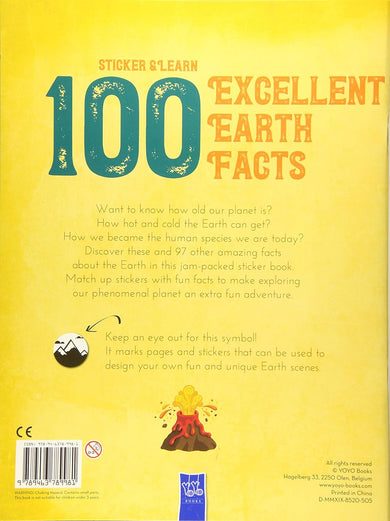 Sticker & Learn : 100 Excellent Earth Facts (Sticker) (Yoyo Books)-Children’s Early years / early learning concepts-買書書 BuyBookBook