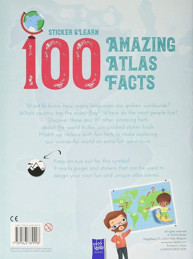 Sticker & Learn : 100 Amazing Atlas Facts (Sticker) (Yoyo Books)-Children’s Early years / early learning concepts-買書書 BuyBookBook