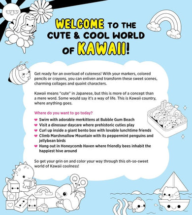 The Super Kawaii Coloring Book: Create Your Own Colorful World of Cuteness (Abbie Quirk)-Children’s interactive and activity books and kits-買書書 BuyBookBook