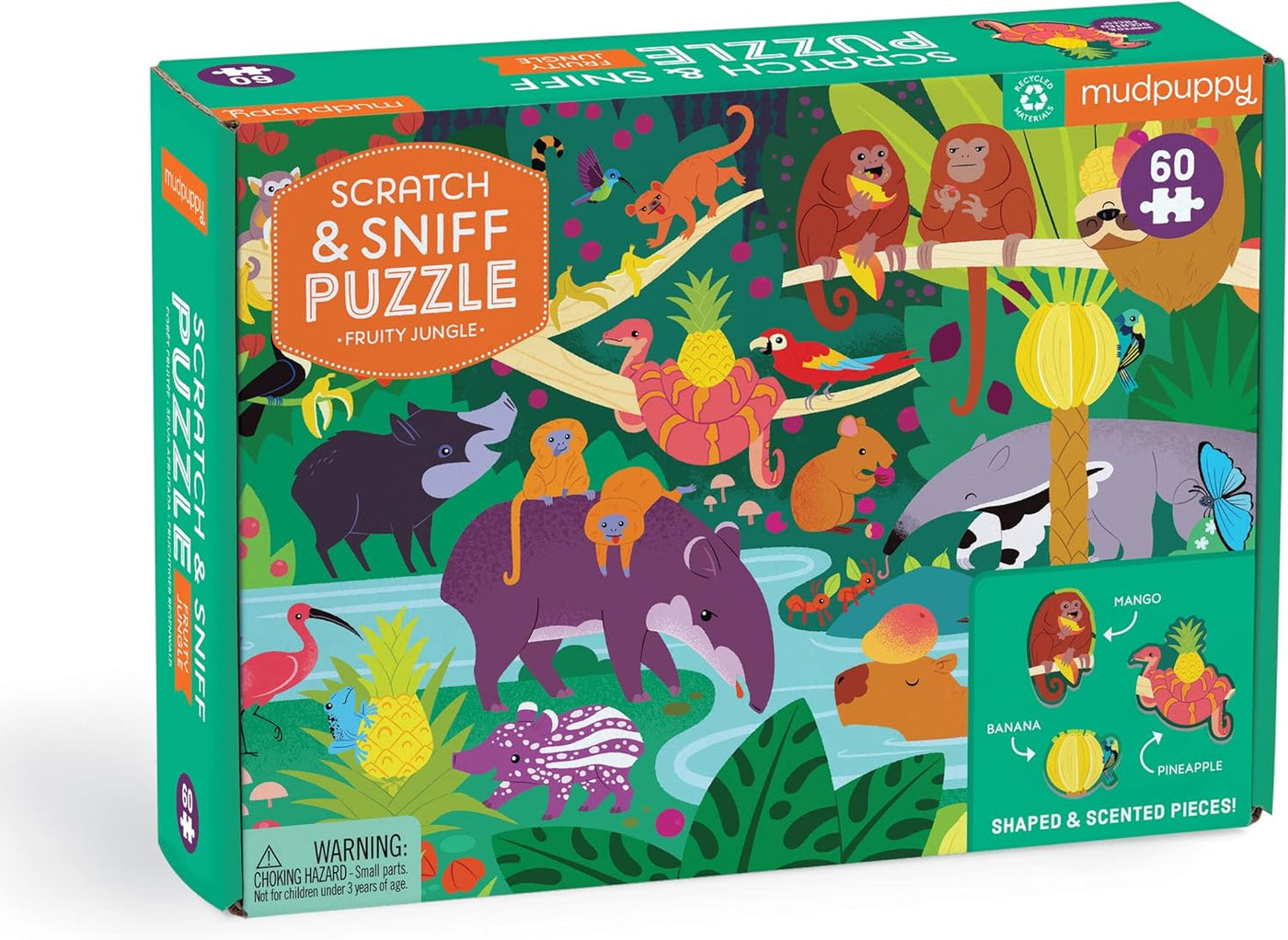 Fruity Jungle 60 Piece Scratch and Sniff Puzzle