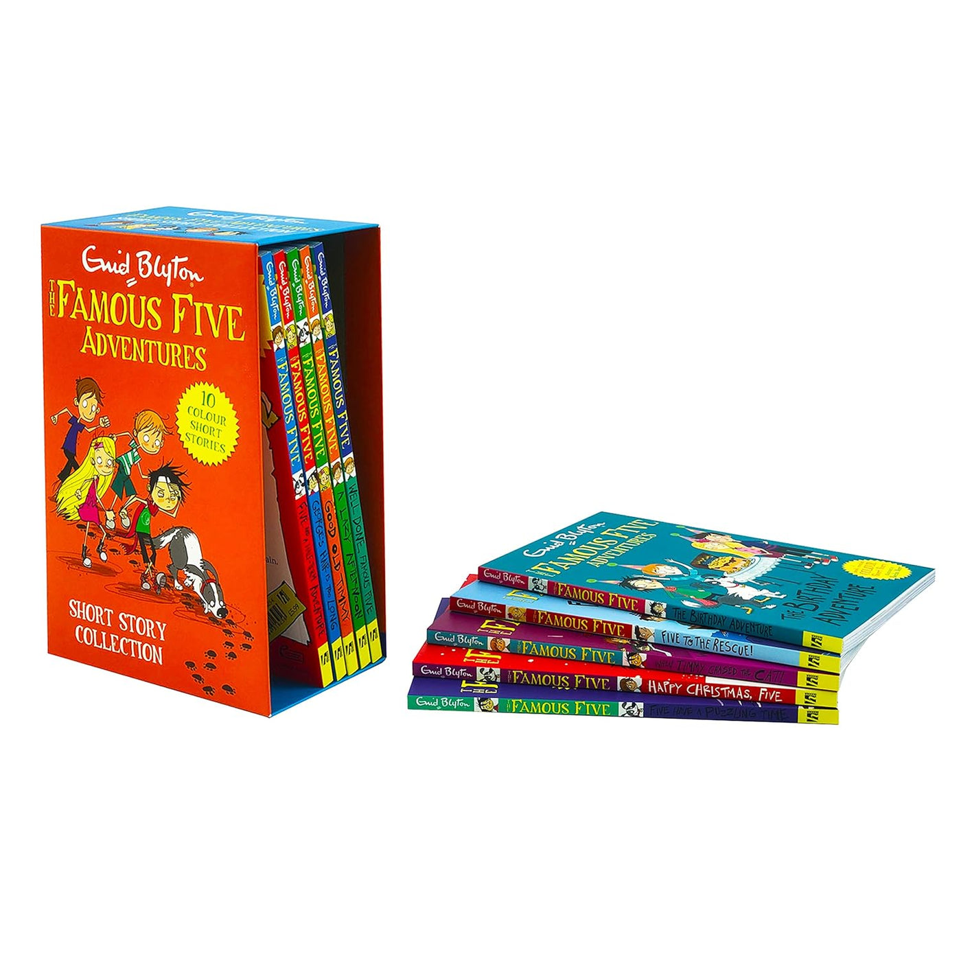 The Famous Five Adventures Short Story Collection 10 Books Box Set (Enid Blyton)-Children's / Teenage fiction: Action and adventure stories-買書書 BuyBookBook