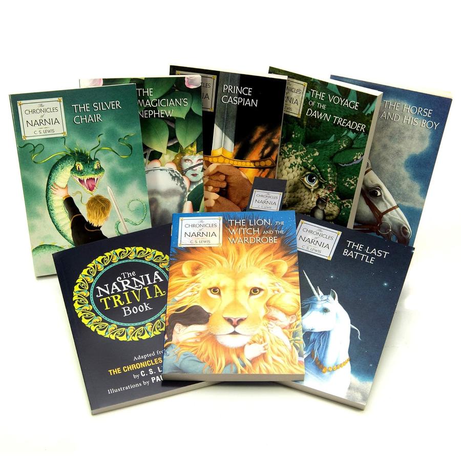 The Chronicles of Narnia + Trivia Book Box Set (8 Books) (Paperback)