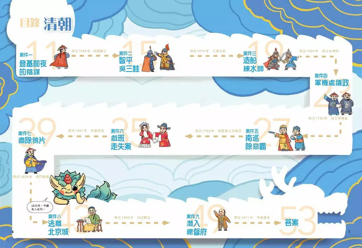 穿越古代當神探(4)【清朝】:幫康熙定三藩,幫乾隆除惡霸,9個推理懸案╳23件機密任務,包你歷史玩上癮(附闖關必勝貼紙)-非故事: 歷史戰爭 History & War-買書書 BuyBookBook