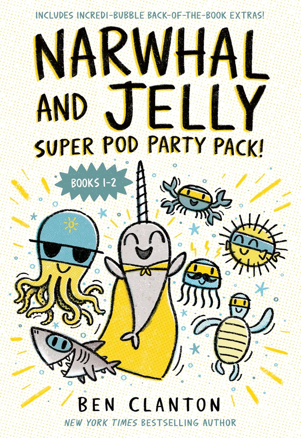 Narwhal and Jelly: Super Pod Party Pack! (Ben Clanton)-Children’s / Teenage fiction: Humorous stories-買書書 BuyBookBook