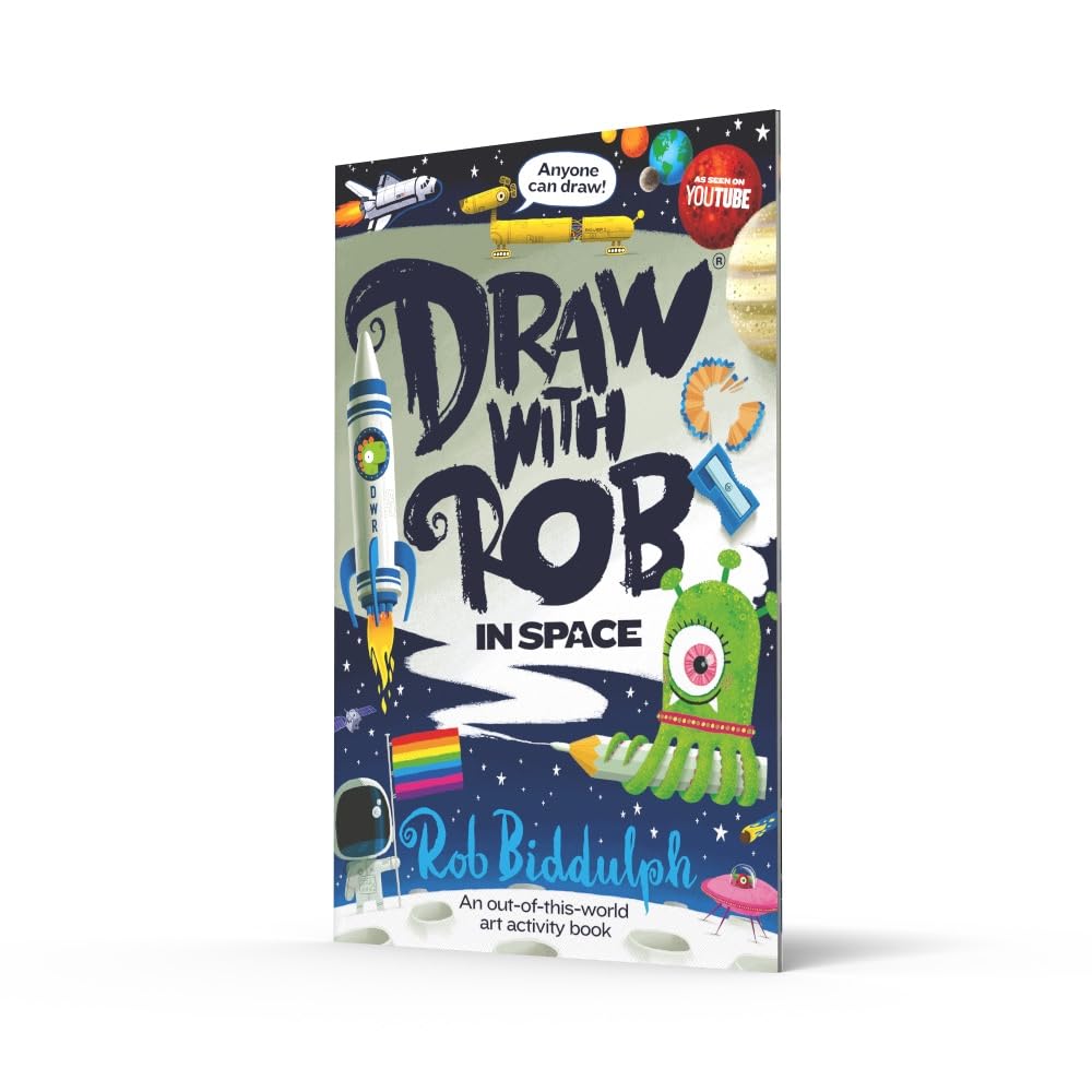 Draw With Rob: In Space (Rob Biddulph)-Activity: 繪畫貼紙 Drawing & Sticker-買書書 BuyBookBook