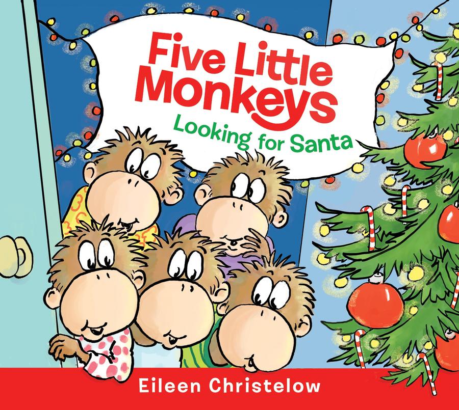 Five Little Monkeys Looking for Santa Board Book-Children’s picture books-買書書 BuyBookBook