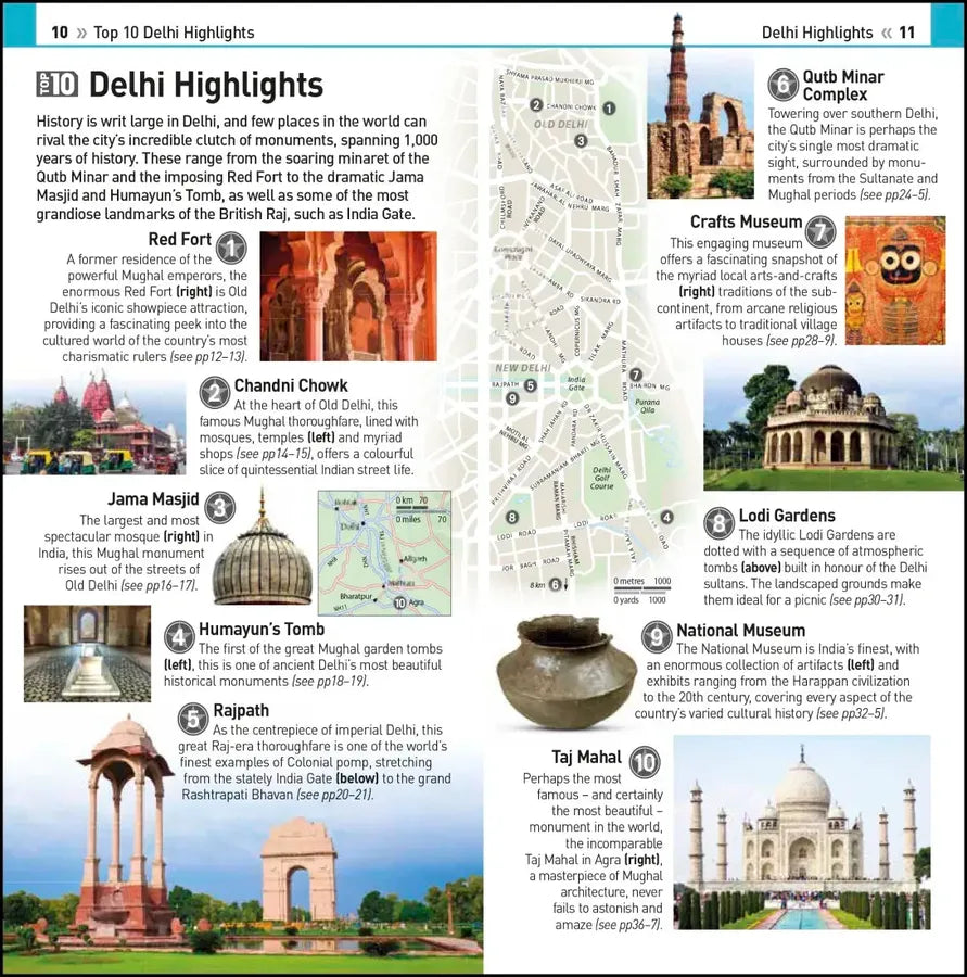 DK Top 10 Delhi US - Paperback / softback
