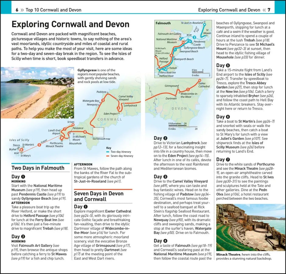 DK Top 10 Cornwall and Devon US - Paperback / softback (9780241663622)