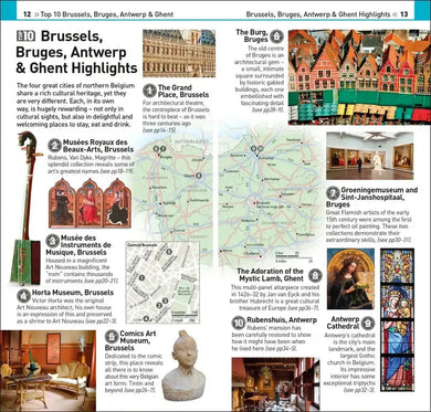 DK Top 10 Brussels, Bruges, Antwerp and Ghent US - Paperback / softback