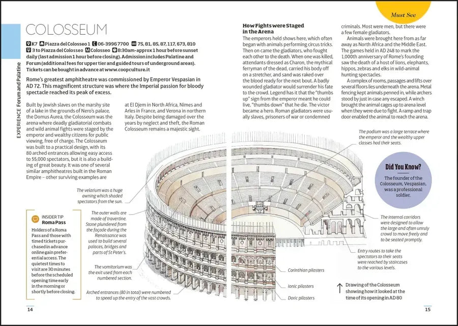 DK Rome Mini Map and Guide US - Paperback / softback