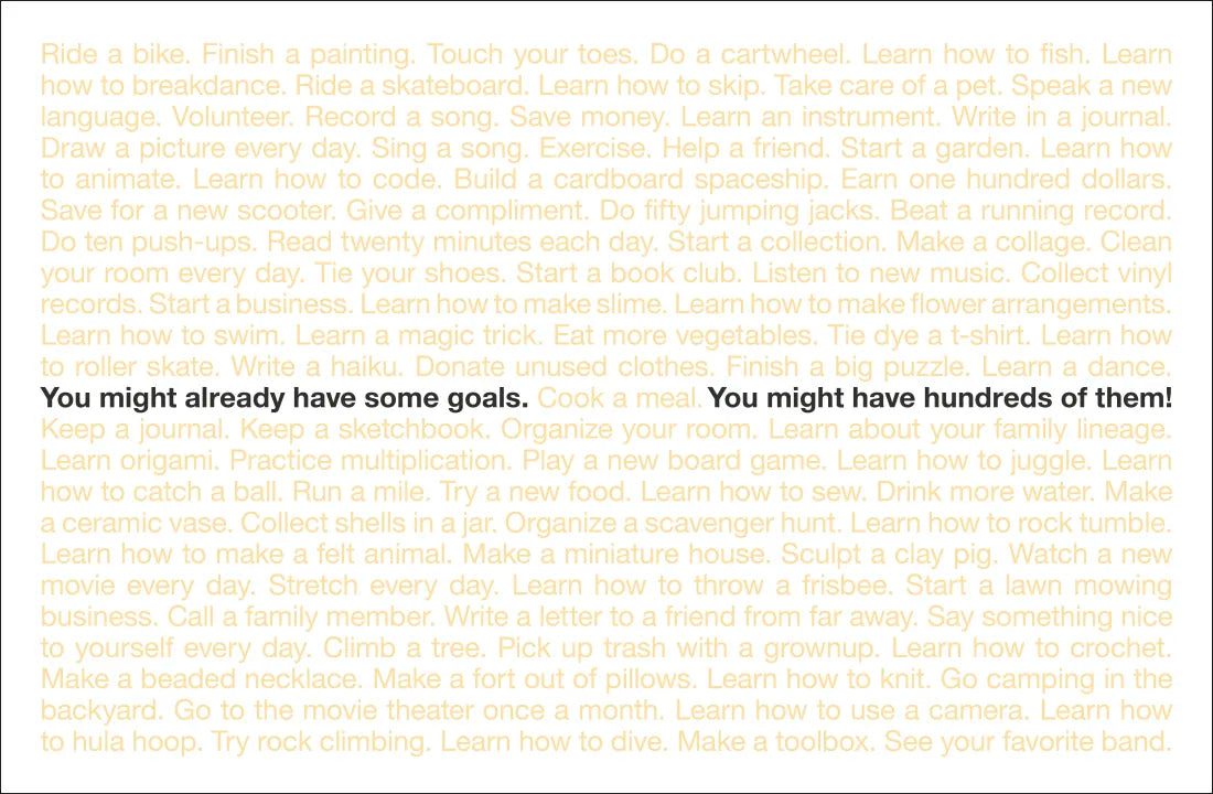 A Kids Book About Goals US - Hardback