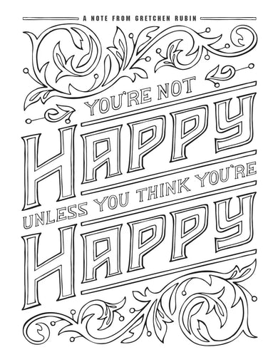 The Happiness Project Mini Posters: A Coloring Book US - Paperback / softback