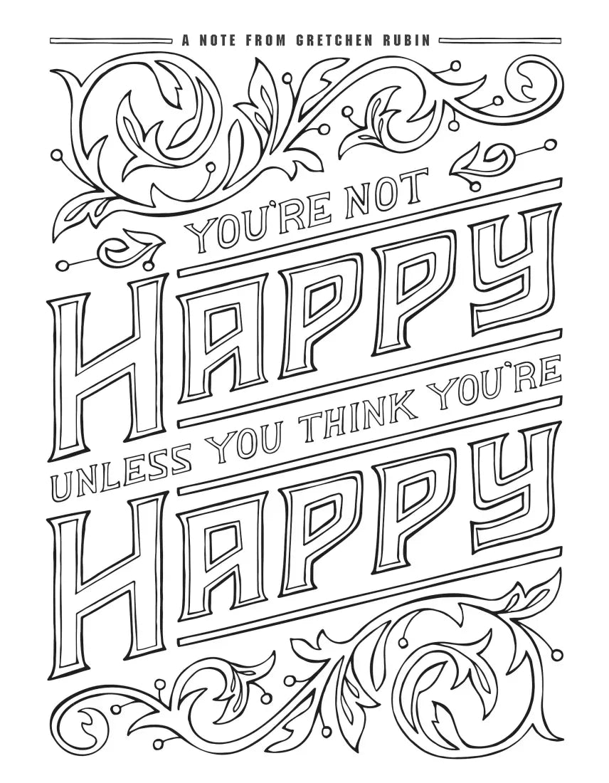 The Happiness Project Mini Posters: A Coloring Book US - Paperback / softback