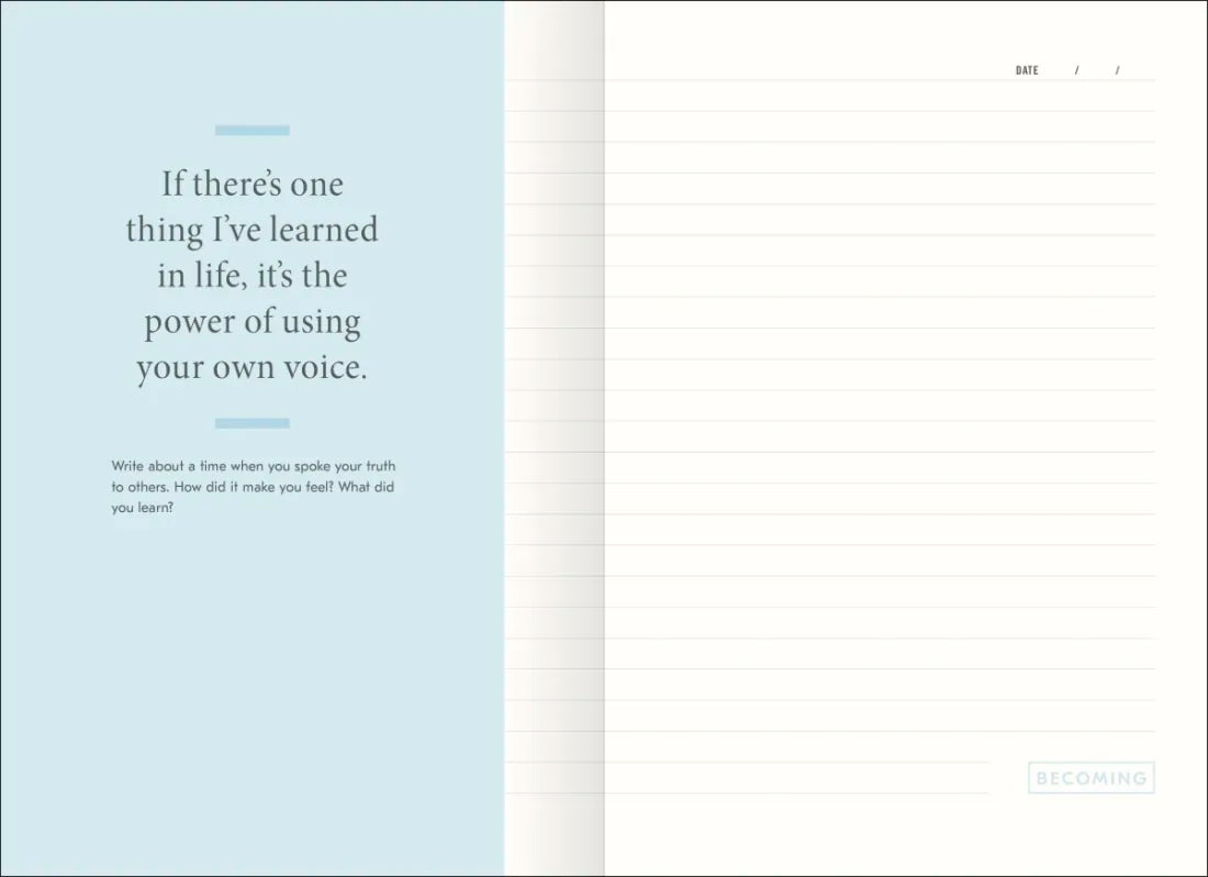 Becoming: A Guided Journal for Discovering Your Voice US - Hardback