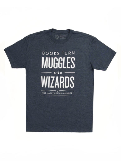 Books Turn Muggles Into Wizards Unisex T-Shirt Small