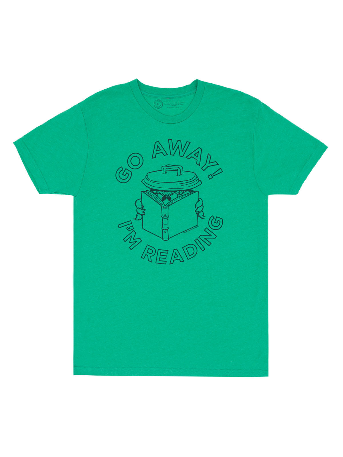 Sesame Street Oscar the Grouch: Go Away I'm Reading Unisex T-Shirt X-Large