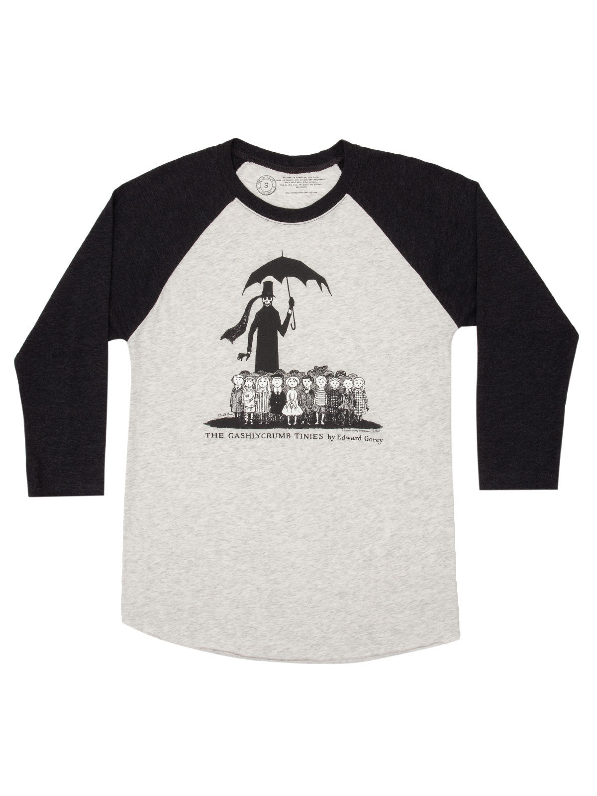 Edward Gorey: The Gashlycrumb Tinies Unisex 3/4 Sleeve Raglan X-Small cover (ISBN 9780593258897)