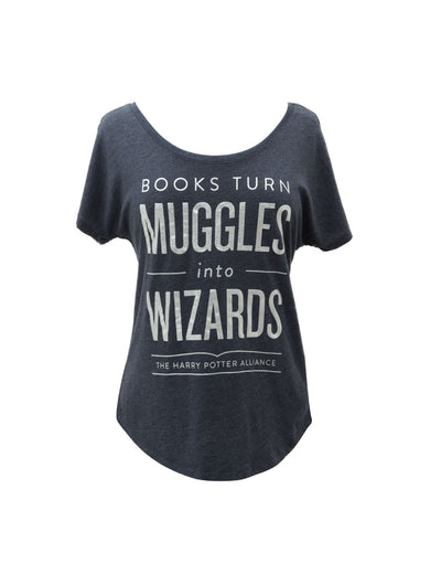 Books Turn Muggles Into Wizards Women's Relaxed Fit T-Shirt X-Small