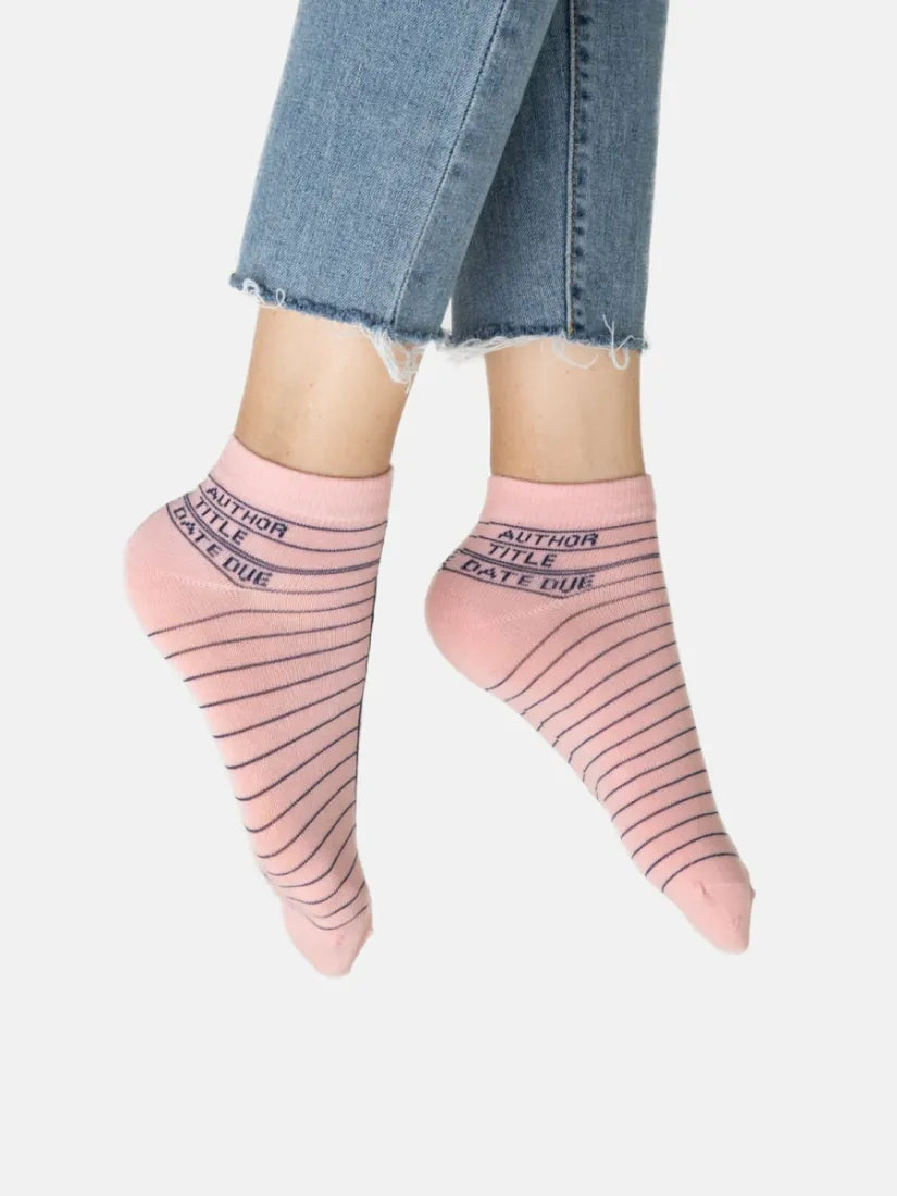 Library Card Ankle Socks 4-pack - Large US - Other apparel