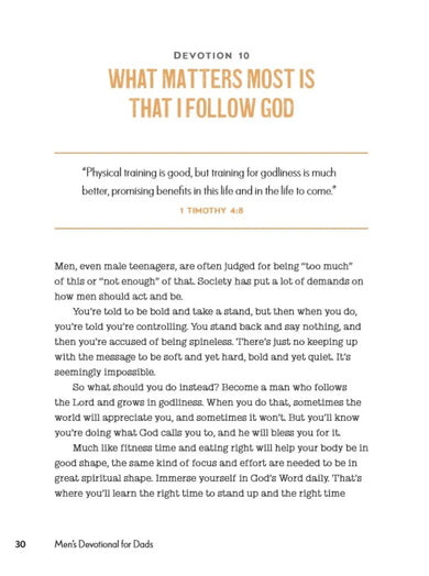 Men's Devotional for Dads US - Paperback / softback