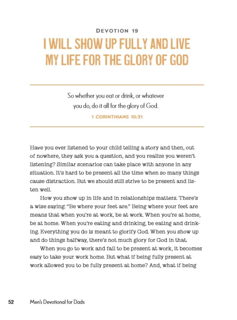 Men's Devotional for Dads US - Paperback / softback
